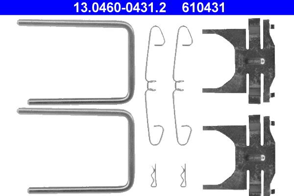 ATE 13.0460-0431.2 - Kit accessori, Pastiglia freno autozon.pro