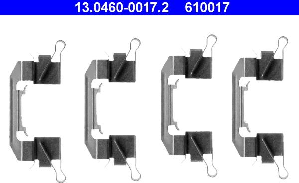 ATE 13.0460-0017.2 - Kit accessori, Pastiglia freno autozon.pro