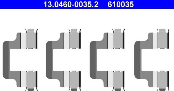 ATE 13.0460-0035.2 - Kit accessori, Pastiglia freno autozon.pro