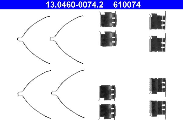 ATE 13.0460-0074.2 - Kit accessori, Pastiglia freno autozon.pro