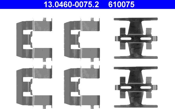 ATE 13.0460-0075.2 - Kit accessori, Pastiglia freno autozon.pro