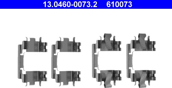 ATE 13.0460-0073.2 - Kit accessori, Pastiglia freno autozon.pro