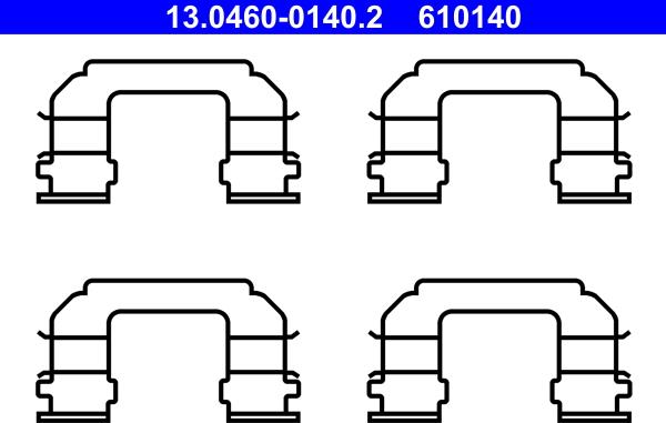 ATE 13.0460-0140.2 - Kit accessori, Pastiglia freno autozon.pro