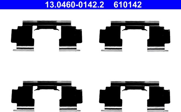 ATE 13.0460-0142.2 - Kit accessori, Pastiglia freno autozon.pro