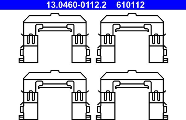 ATE 13.0460-0112.2 - Kit accessori, Pastiglia freno autozon.pro