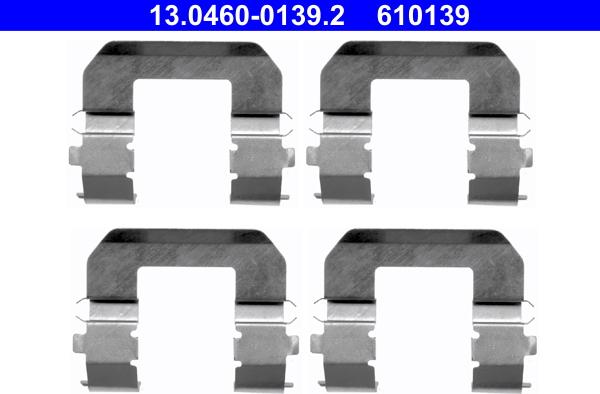 ATE 13.0460-0139.2 - Kit accessori, Pastiglia freno autozon.pro