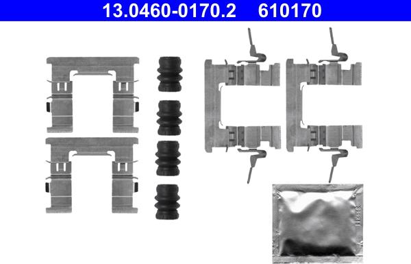 ATE 13.0460-0170.2 - Kit accessori, Pastiglia freno autozon.pro