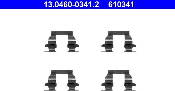 ATE 13.0460-0341.2 - Kit accessori, Pastiglia freno autozon.pro