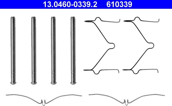 ATE 13.0460-0339.2 - Kit accessori, Pastiglia freno autozon.pro