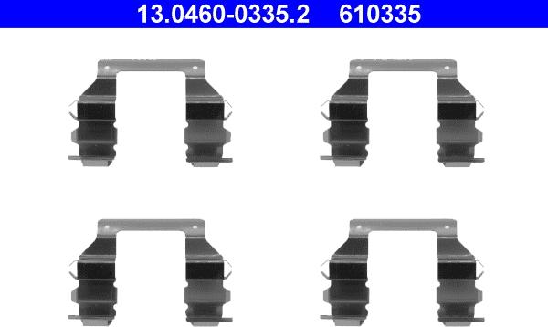 ATE 13.0460-0335.2 - Kit accessori, Pastiglia freno autozon.pro