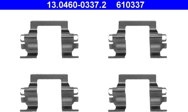 ATE 13.0460-0337.2 - Kit accessori, Pastiglia freno autozon.pro