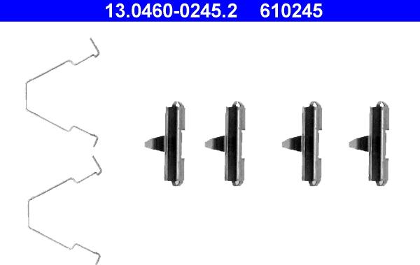 ATE 13.0460-0245.2 - Kit accessori, Pastiglia freno autozon.pro