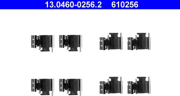 ATE 13.0460-0256.2 - Kit accessori, Pastiglia freno autozon.pro