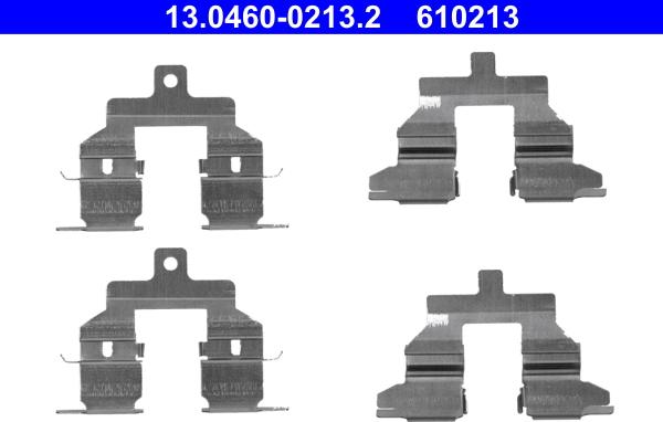 ATE 13.0460-0213.2 - Kit accessori, Pastiglia freno autozon.pro