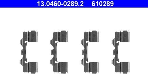 ATE 13.0460-0289.2 - Kit accessori, Pastiglia freno autozon.pro