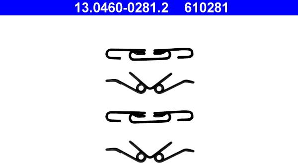 ATE 13.0460-0281.2 - Kit accessori, Pastiglia freno autozon.pro