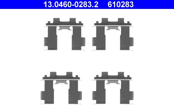 ATE 13.0460-0283.2 - Kit accessori, Pastiglia freno autozon.pro