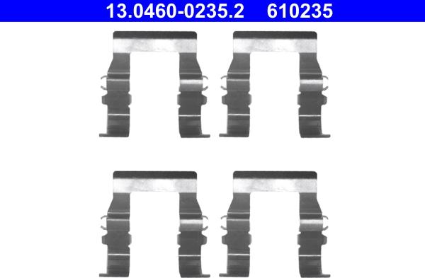 ATE 13.0460-0235.2 - Kit accessori, Pastiglia freno autozon.pro