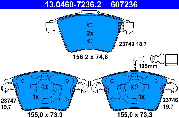 MWM 7H0698151A - Kit pastiglie freno, Freno a disco autozon.pro