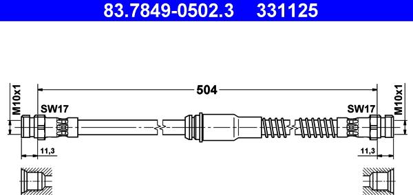 ATE 83.7849-0502.3 - Flessibile del freno autozon.pro