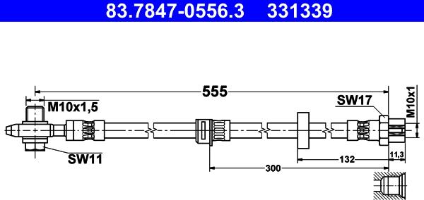 ATE 83.7847-0556.3 - Flessibile del freno autozon.pro