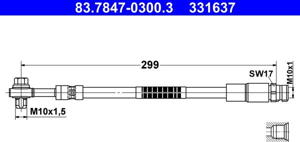 ATE 83.7847-0300.3 - Flessibile del freno autozon.pro