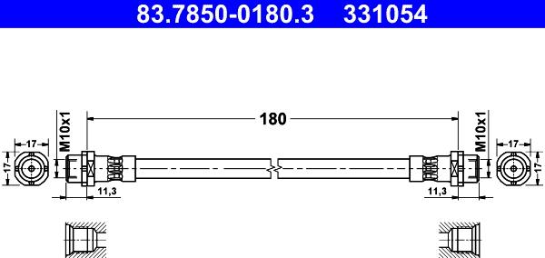 ATE 83.7850-0180.3 - Flessibile del freno autozon.pro