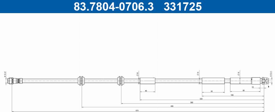 ATE 83.7804-0706.3 - Flessibile del freno autozon.pro