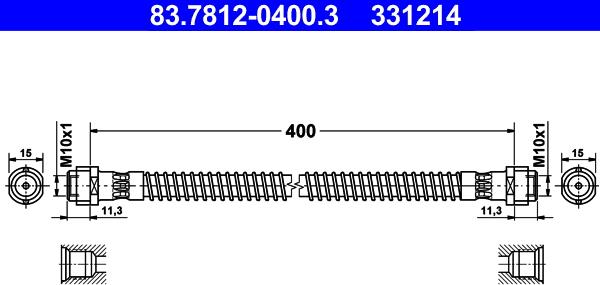 ATE 83.7812-0400.3 - Flessibile del freno autozon.pro