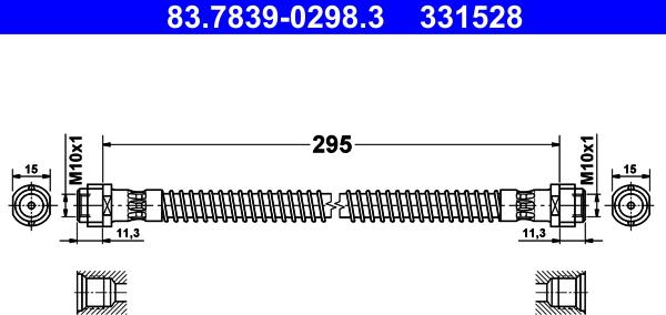 ATE 83.7839-0298.3 - Flessibile del freno autozon.pro