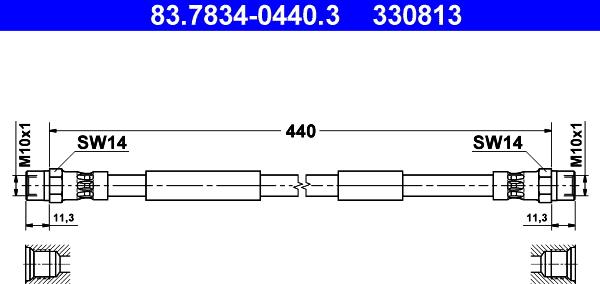 ATE 83.7834-0440.3 - Flessibile del freno autozon.pro