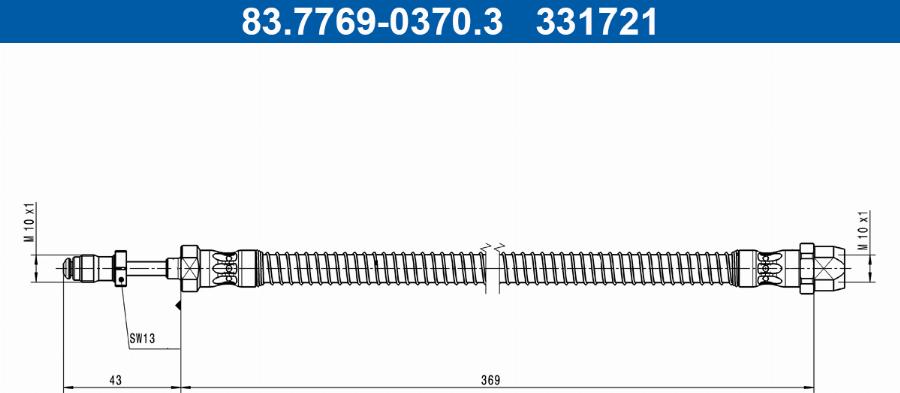 ATE 83.7769-0370.3 - Flessibile del freno autozon.pro