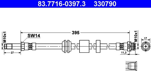 ATE 83.7716-0397.3 - Flessibile del freno autozon.pro