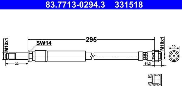 ATE 83.7713-0294.3 - Flessibile del freno autozon.pro