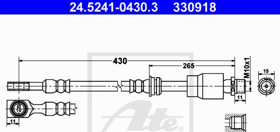 ATE 330918 - Flessibile del freno autozon.pro