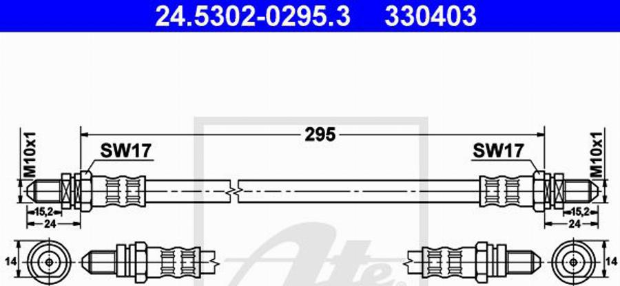 ATE 330403 - Flessibile del freno autozon.pro