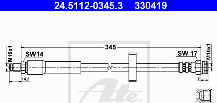 ATE 330419 - Flessibile del freno autozon.pro