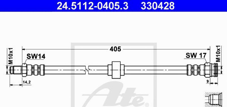 ATE 330428 - Flessibile del freno autozon.pro