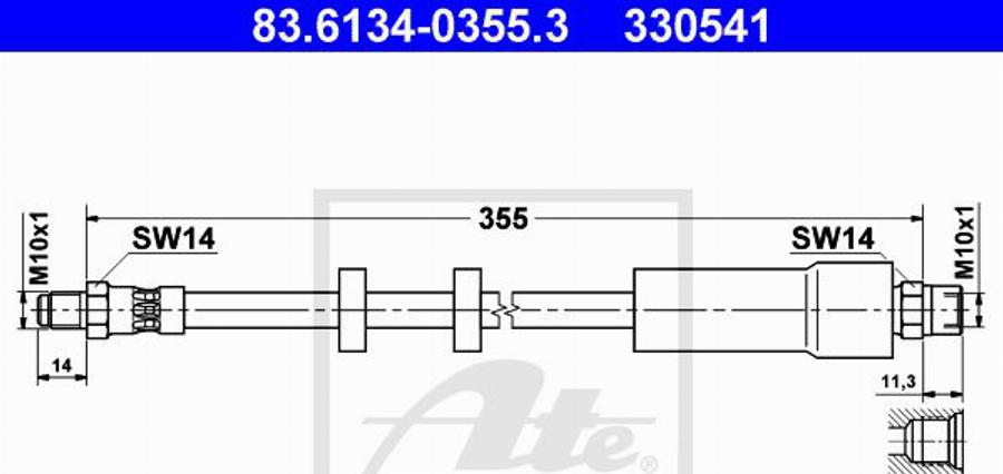 ATE 330541 - Flessibile del freno autozon.pro