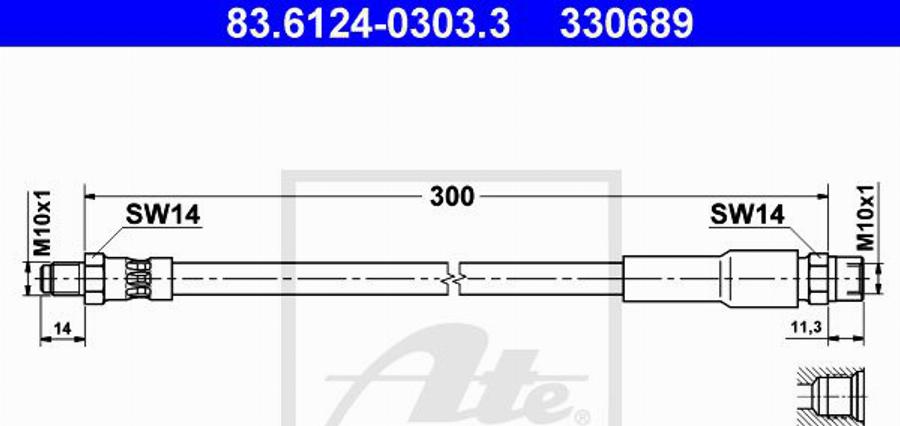 ATE 330689 - Flessibile del freno autozon.pro