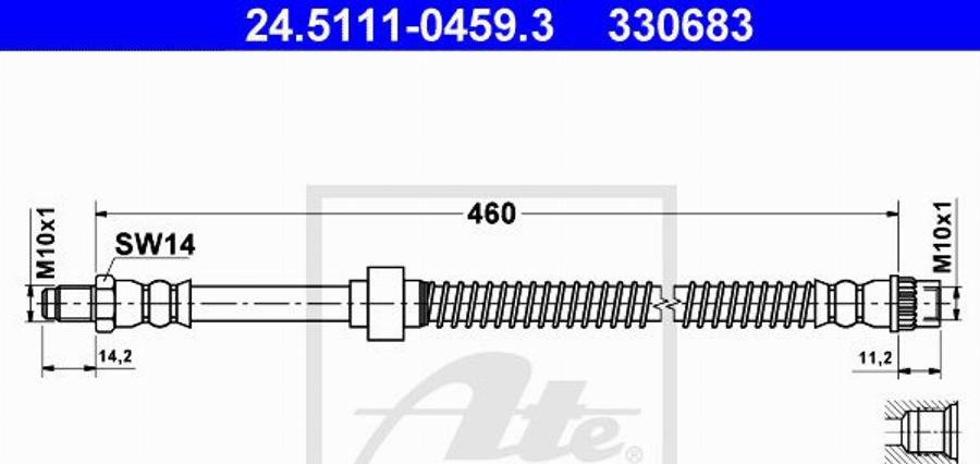 ATE 330683 - Flessibile del freno autozon.pro