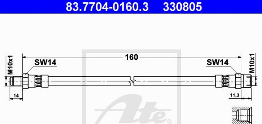 ATE 330805 - Flessibile del freno autozon.pro