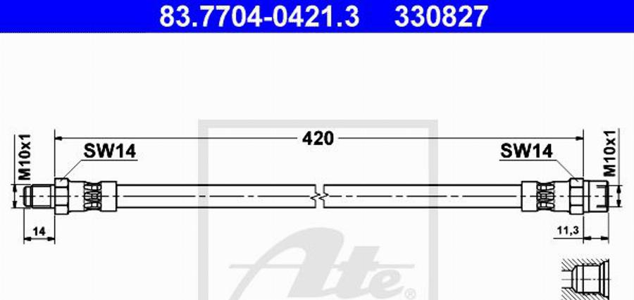 ATE 330827 - Flessibile del freno autozon.pro