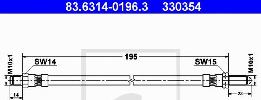 ATE 330354 - Flessibile del freno autozon.pro