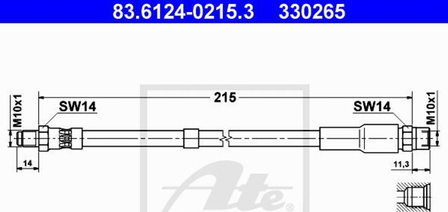 ATE 330265 - Flessibile del freno autozon.pro