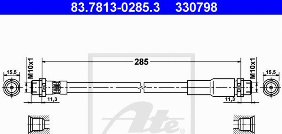 ATE 330798 - Flessibile del freno autozon.pro