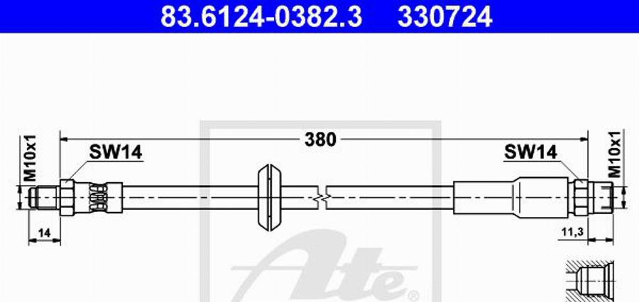 ATE 330724 - Flessibile del freno autozon.pro