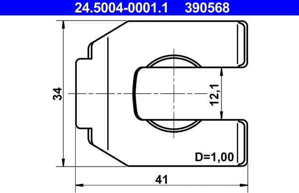 ATE 24.5004-0001.1 - Supporto, Flessibile freno autozon.pro