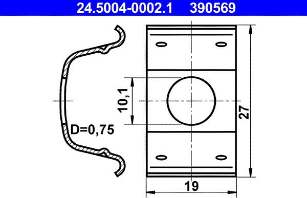 ATE 24.5004-0002.1 - Supporto, Flessibile freno autozon.pro