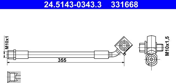 ATE 24.5143-0343.3 - Flessibile del freno autozon.pro